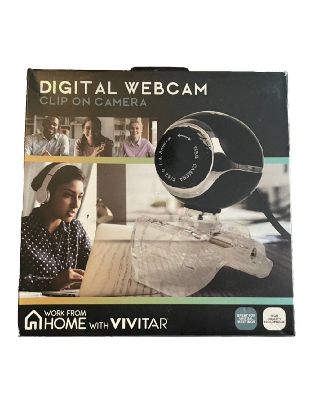 Work from Home Vivitar Digital Webcam w/Clip on Camera